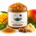 Square product image of PL3 Lifestyle Brown Sugar Mango Sugar Scrub in an 8 ounce jar