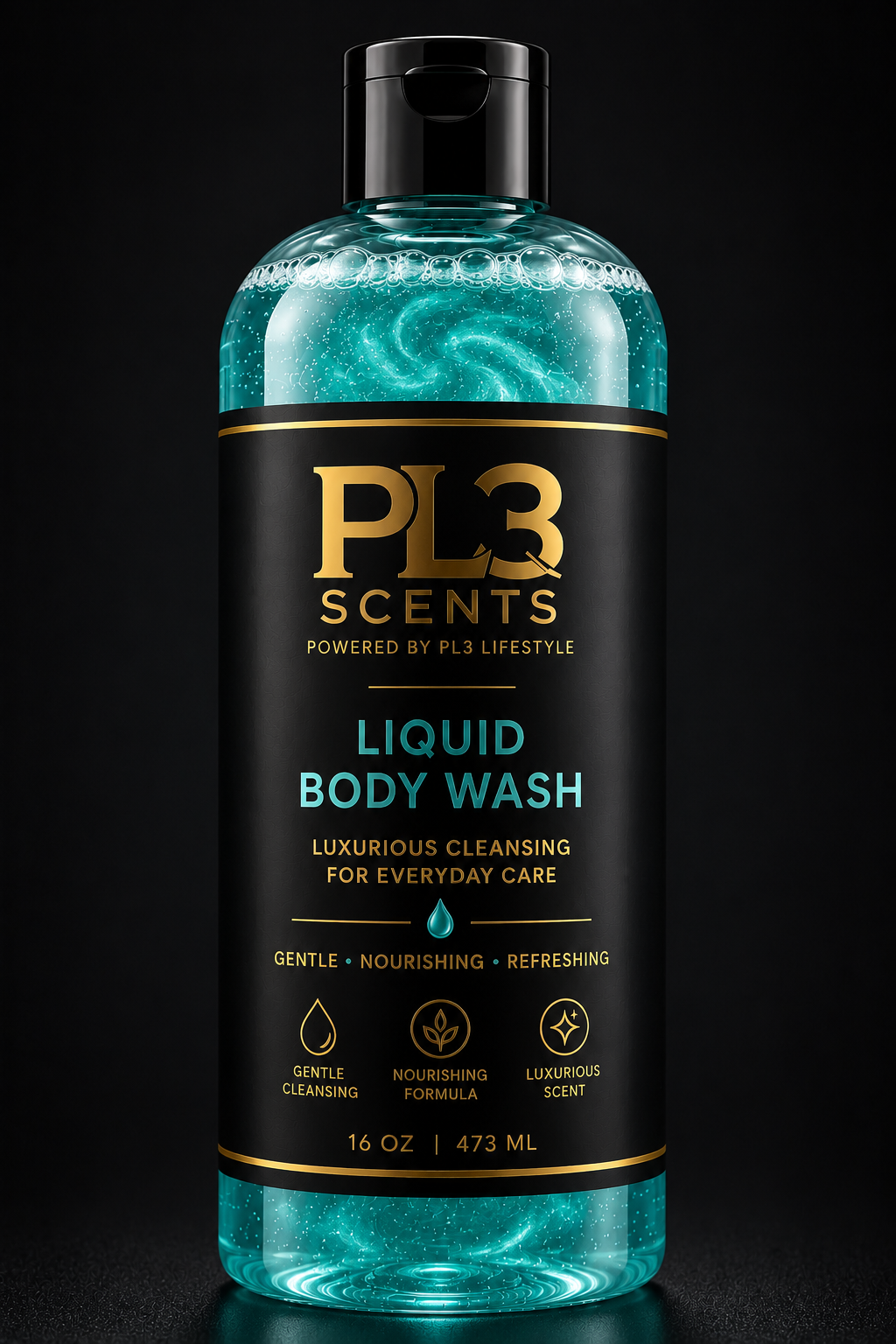 Teal PL3 Scents liquid body wash bottle – PL3 Island Mist