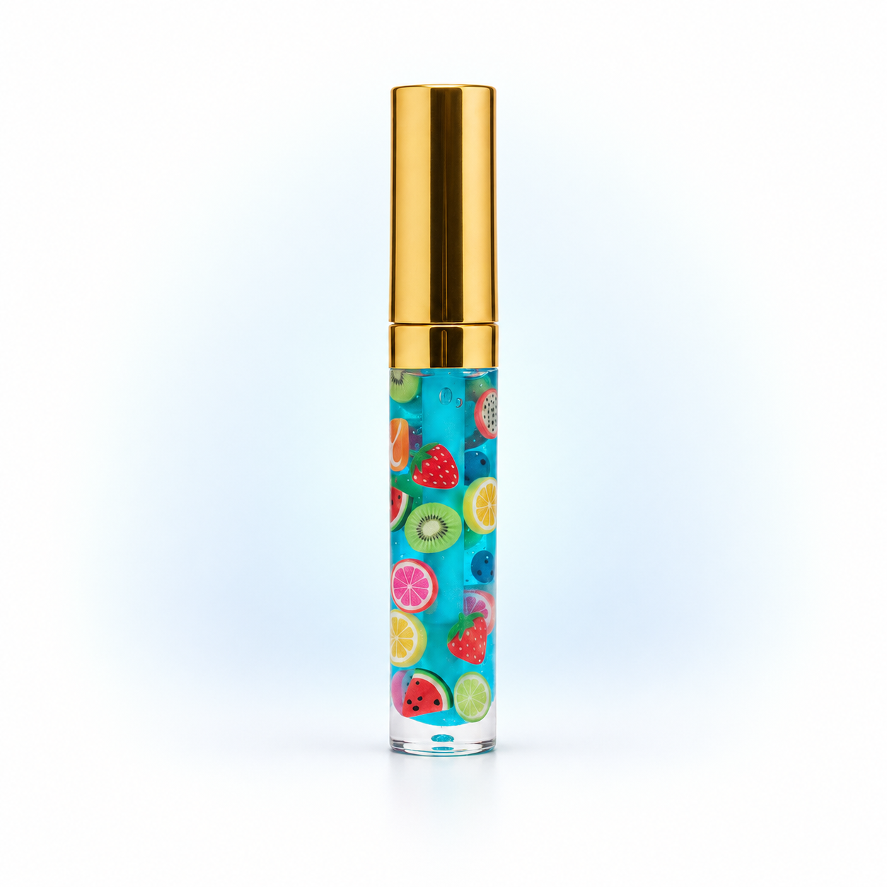 PL3 House of Drip Smerry Berry Drip blue fruit-slice lip gloss with gold cap